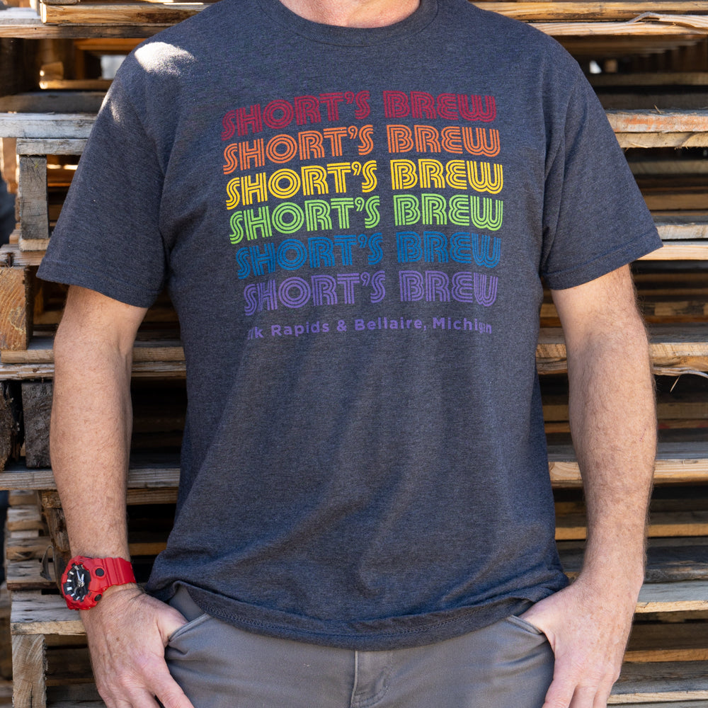 Rainbow Stacked Pride Tee